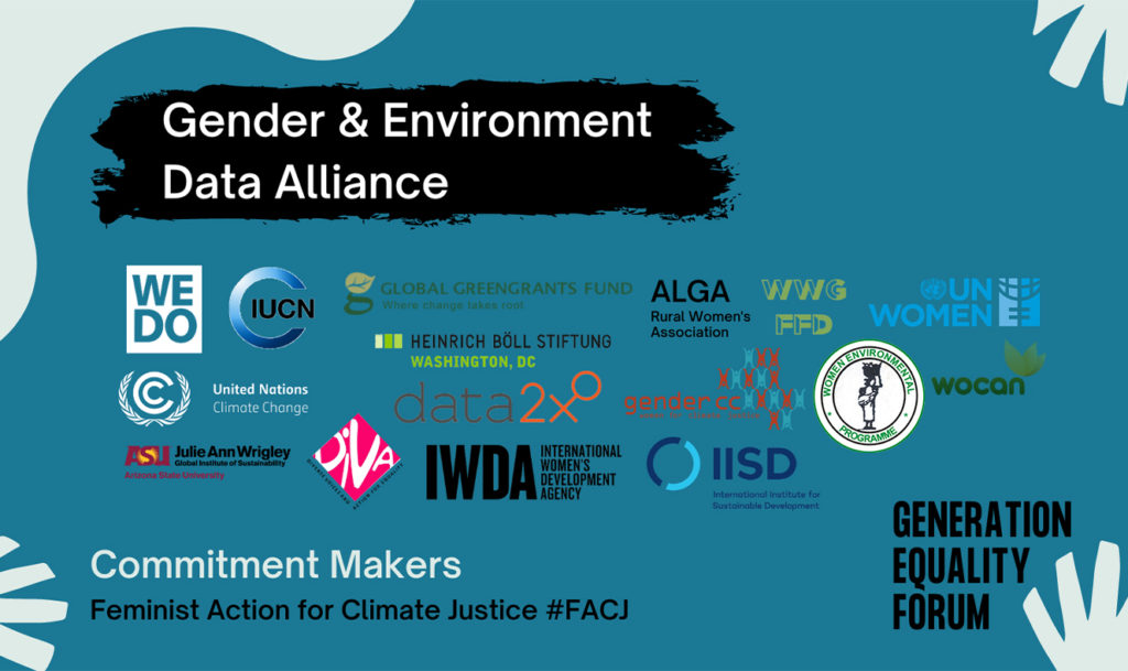 GENDER AND ENVIRONMENT DATA ALLIANCE (GEDA) LAUNCHED AT GENERATION EQUALITY FORUM