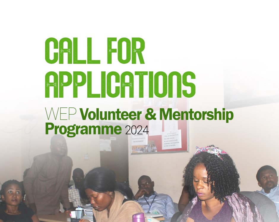 Applications: WEP Volunteer and mentorship Programme 2024