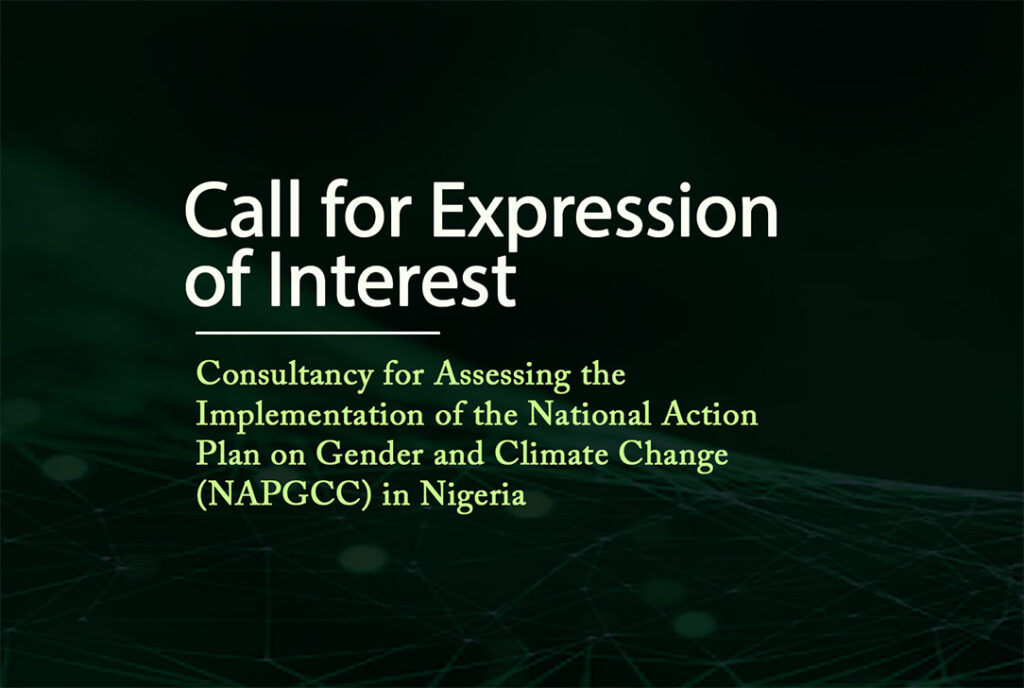 Call for Consultancy: Assessing the Implementation of the National Action Plan on Gender and Climate Change (NAPGCC) in Nigeria